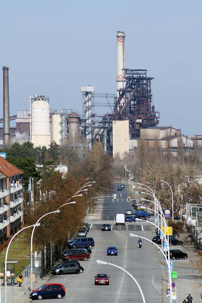 Umzug von Eisenhüttenstadt nach Zypern per Container: Eisenhüttenstadt Weg zum Hochofen
