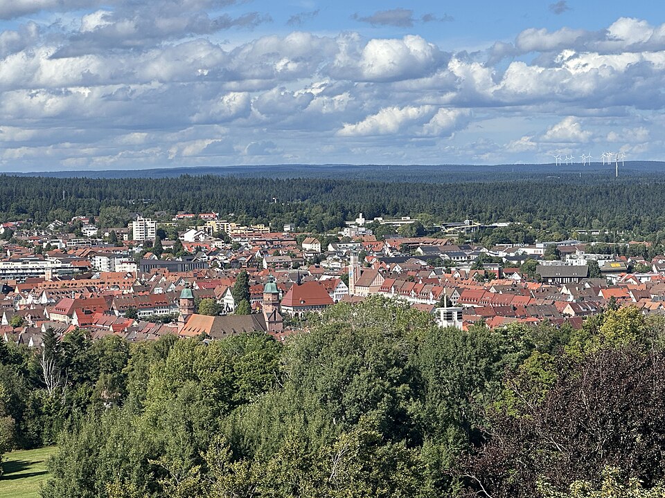 Umzug von Freudenstadt nach Zypern per Container: Freudenstadt vom Friedrichsturm