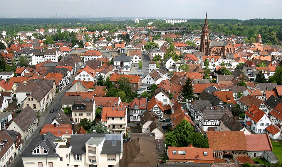Umzug von Langen (Hessen) nach Zypern per Container: Stadtansicht Langen (Hessen)