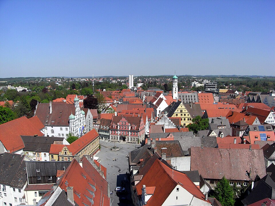 Umzug von Memmingen nach Zypern per Palette: Blick über Osten Memmingens