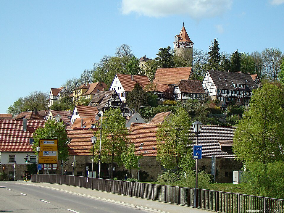 Umzug von Möckmühl nach Zypern per Container: Moeckmuehl burgbergblick in Möckmühl