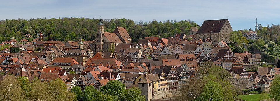 Umzug von Schwäbisch Hall nach Zypern per Container: Blick auf die Altstadt von Schwäbisch Hall